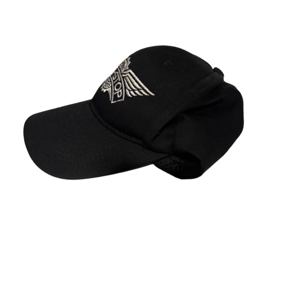 Unisex Adult Wing Stop Adjustable Snapback Cap in Black - Picture 2 of 5